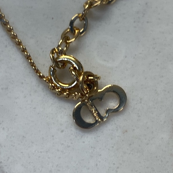 Christian Dior Necklace and Bracelet with a CD Velvet Pouch - Picture 7 of 8